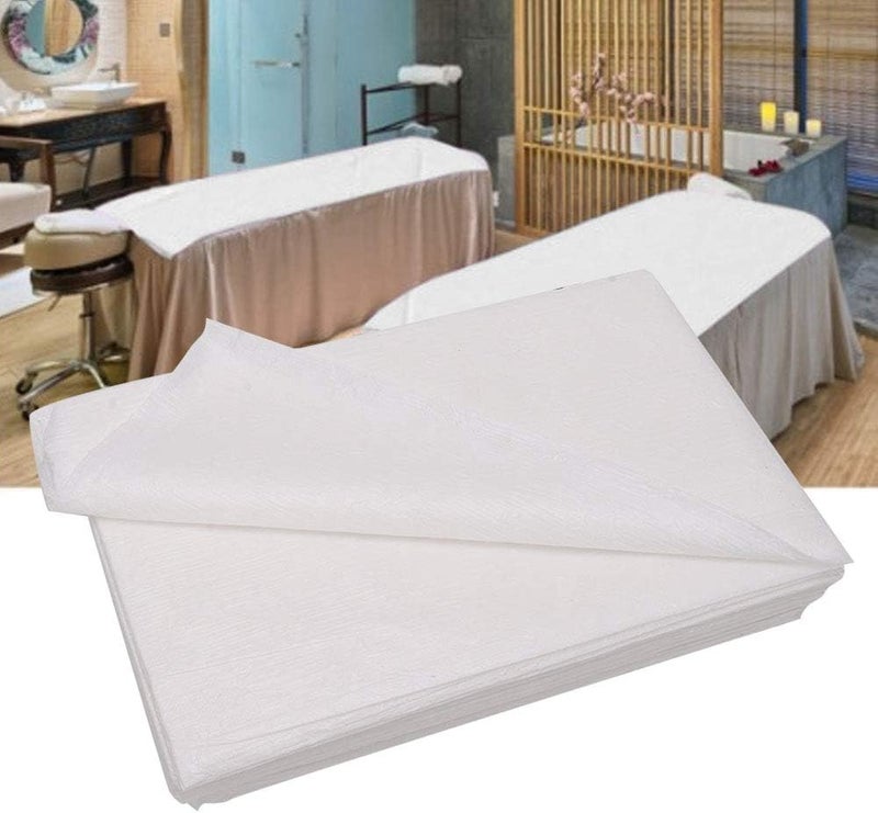 woobles Massage Couch Cover, 10 Pcs Disposable Bed Sheets Waterproof Non-woven Fabrics Bed Sheet Idea for Beauty Salon Body Massage and Hospital Therapy Hygiene Care - Image 1